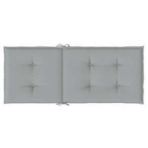 Podušky na židli vysoké opěradlo 2 ks šedá melanž 120x50x4 cm - obrázek 7