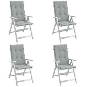 Blazina za stol 4 kosi melanž svetlo siva 120x50x4 cm blago