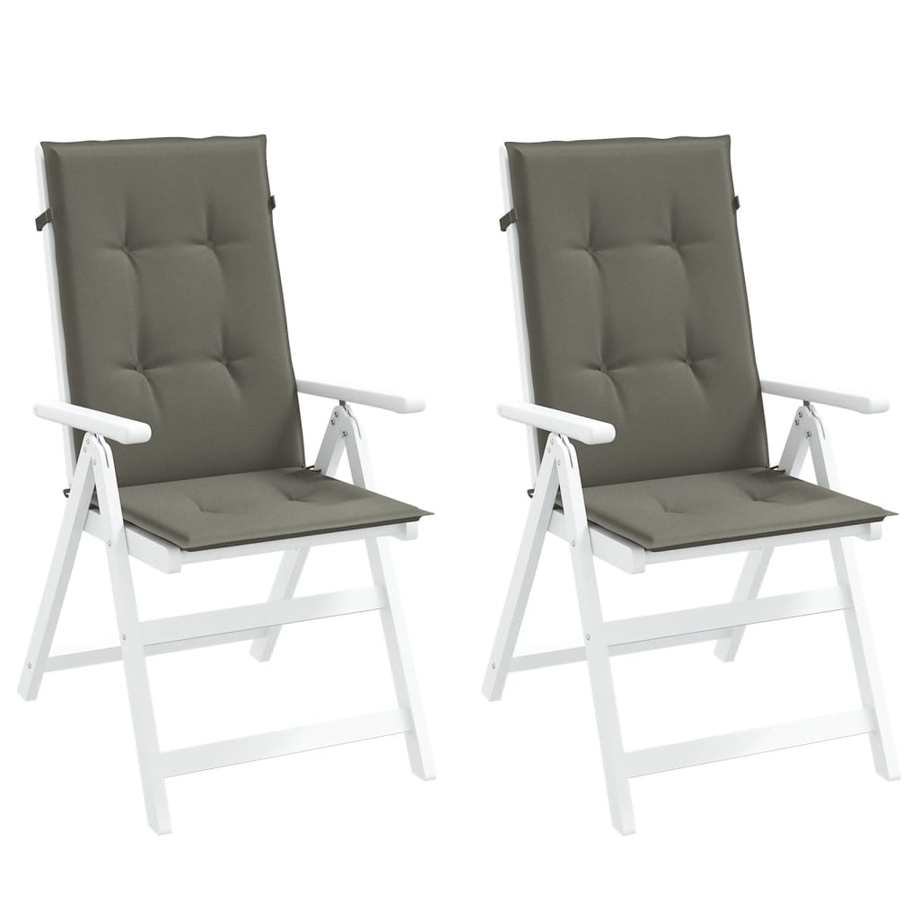vidaXL Perne scaun cu spătar înalt 2 buc. melanj gri 120x50x4cm textil