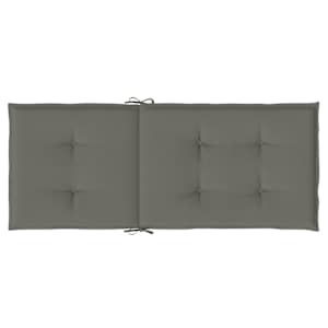 Podušky na židli vysoké opěradlo 4 ks šedá melanž 120x50x4 cm - obrázek 7