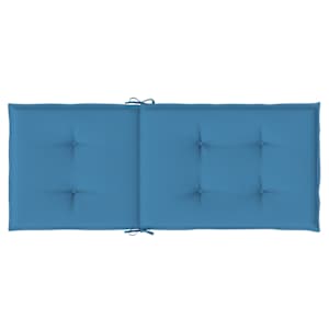 Podušky na židli vysoké opěradlo 2 ks modrá melanž 120x50x4 cm - obrázek 8