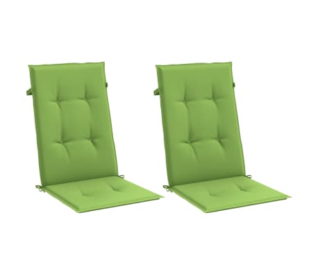 vidaXL Perne scaun spătar &icirc;nalt 2 buc. melanj verde 120x50x4 cm textil