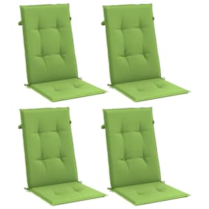 Podušky na židli vysoké opěradlo 4 ks zelená melanž 120x50x4 cm - obrázek 3