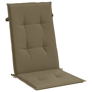 Podušky na židli vysoké opěradlo 2 ks taupe melanž 120x50x4 cm - obrázek 5