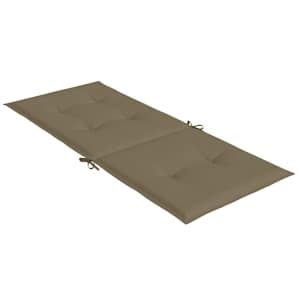 Podušky na židli vysoké opěradlo 2 ks taupe melanž 120x50x4 cm - obrázek 6