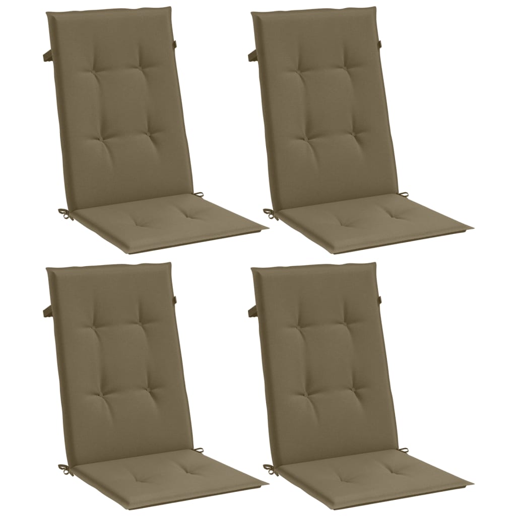 Thumbnail - vidaXL Hochlehner-Auflagen 4 Stk. Melange Taupe 120x50x4 cm Stoff