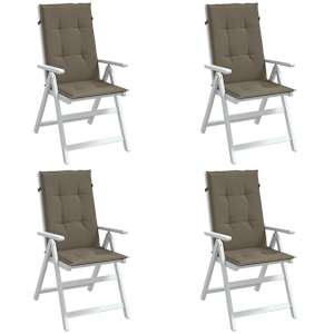 Blazina za stol 4 kosi melanž taupe 120x50x4 cm blago