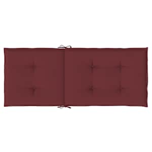 Podušky na židli vysoké opěradlo 2 ks vínová melanž 120x50x4 cm - obrázek 7