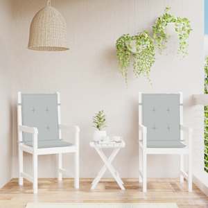 Podušky na židli nízké opěradlo 2 ks šedá melanž 100x50x4 cm - obrázek 4