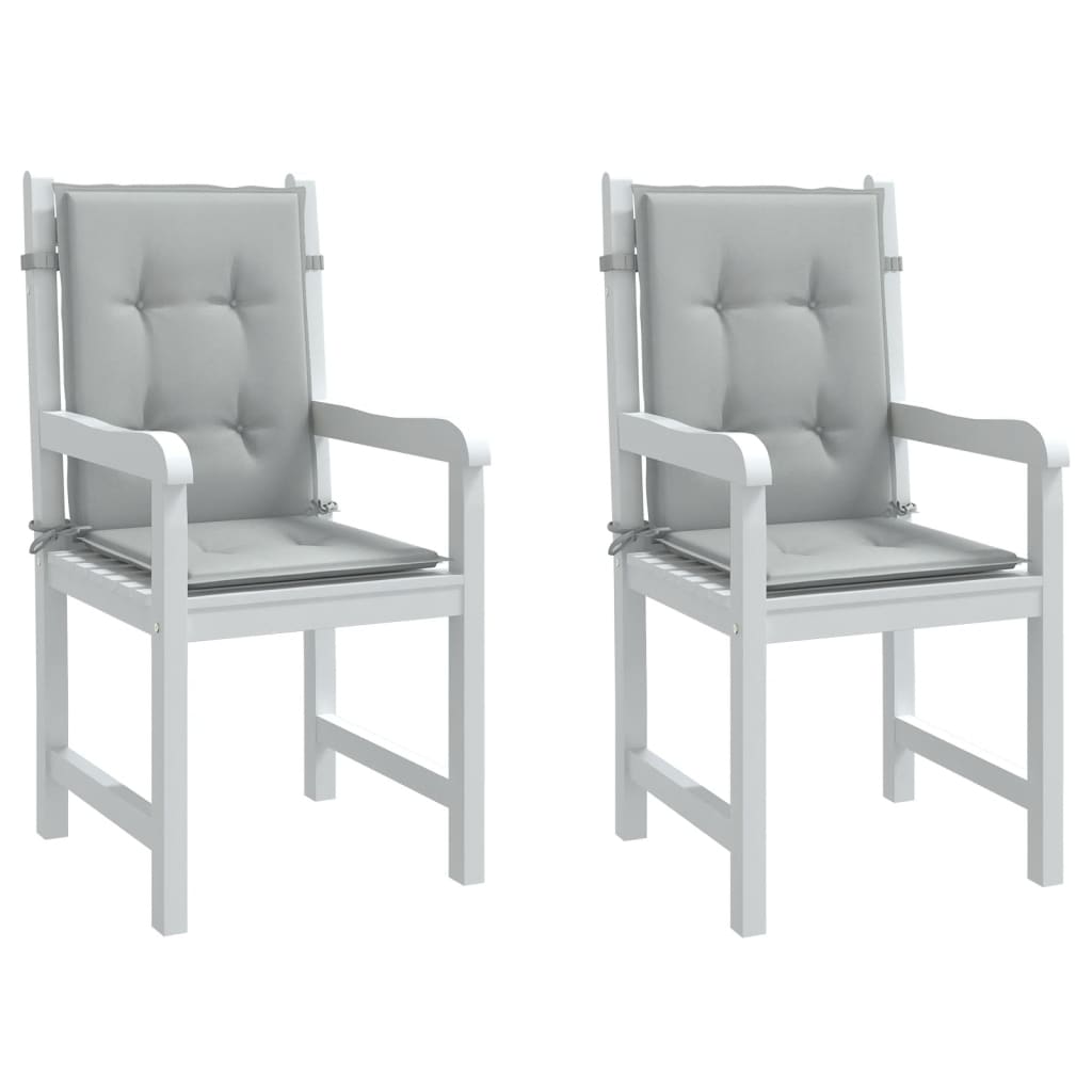 vidaXL Perne scaun cu spătar scund 2 buc. melanj gri 100x50x4cm textil
