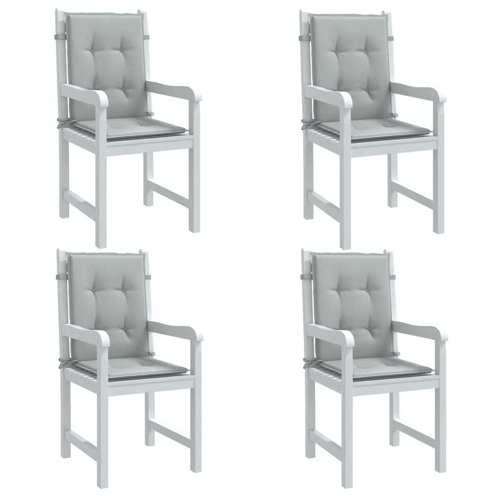 vidaXL Perne scaun cu spătar scund 4 buc. melanj gri 100x50x4cm textil