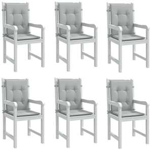 Blazina za stol 6 kosov melanž svetlo siva 100x50x4 cm blago