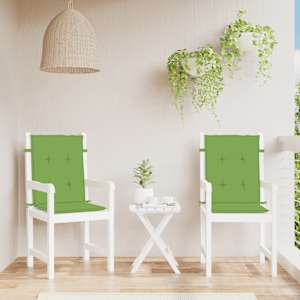 Podušky na židli nízké opěradlo 2 ks zelená melanž 100x50x4 cm - obrázek 3