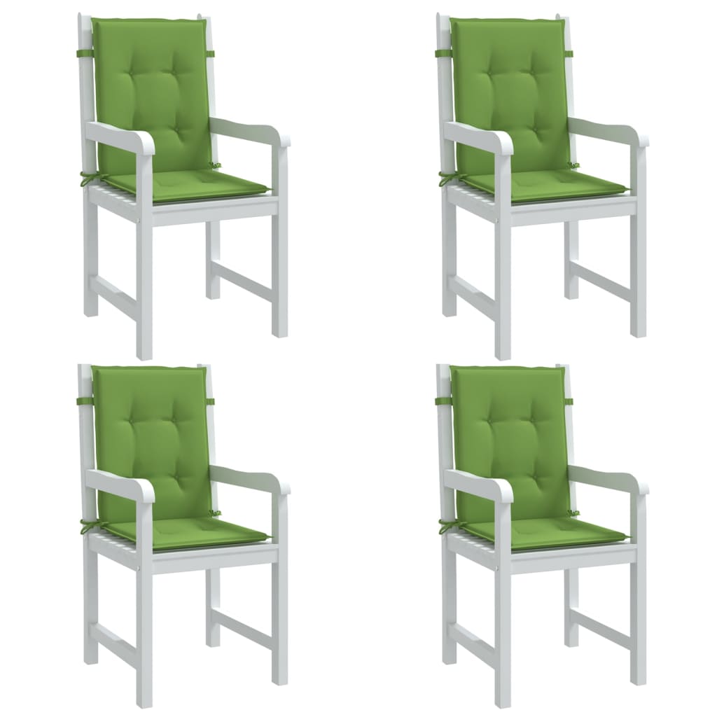 vidaXL Perne scaun spătar scund 4 buc. melanj verde 100x50x4 cm textil