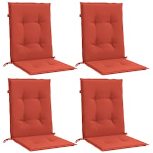 vidaXL Lowback Chair Cushions 4 pcs Melange Red 100x50x4 cm Fabric