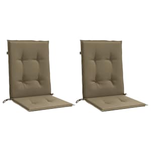 Podušky na židli nízké opěradlo 2 ks taupe melanž 100x50x4 cm - obrázek 3