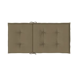Podušky na židli nízké opěradlo 2 ks taupe melanž 100x50x4 cm - obrázek 7