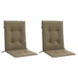 Stoelkussens 6 st lage rug 100x50x4 cm stof lichtgrijs kopen