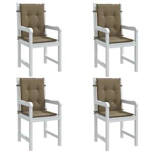 Blazina za stol 4 kosi melanž taupe 100x50x4 cm blago