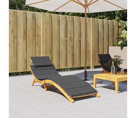 vidaXL Sonnenliegen-Auflage Melange Anthrazit 186x58x4 cm Stoff