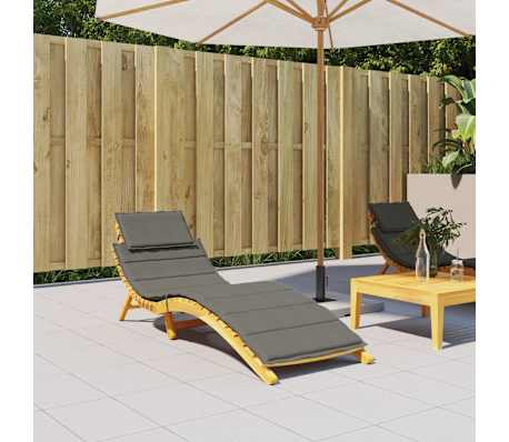 vidaXL Pernă de șezlong, melanj gri &icirc;nchis, 186x58x4 cm textil