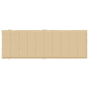 Poduška na lehátko béžová melanž 186x58x4 cm textil - obrázek 6