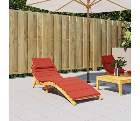 vidaXL Coussin de chaise longue rouge m&eacute;lang&eacute; 186x58x4 cm tissu