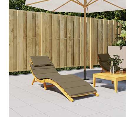 vidaXL Pernă de șezlong, melanj gri taupe, 186x58x4 cm textil