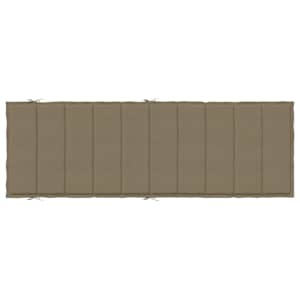 Poduška na lehátko taupe melanž 186x58x4 cm textil - obrázek 6