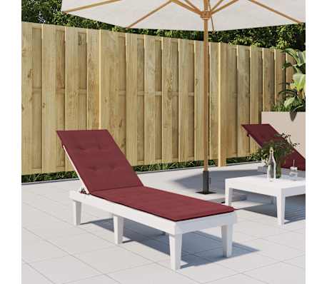 vidaXL Blazina za ležalnik melanž vinsko rdeča (75+105) x 50 x 4 cm blago