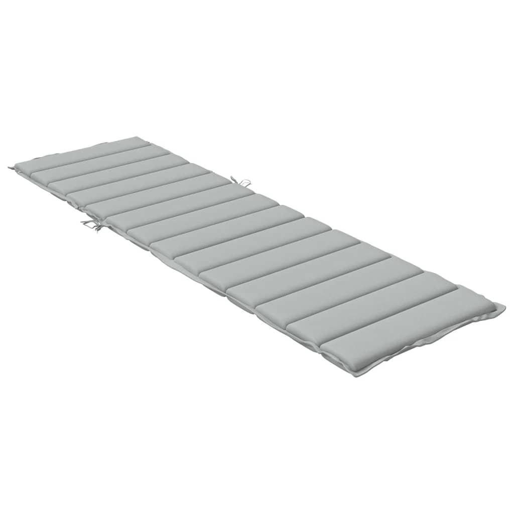 vidaXL Ligbedkussen 200x60x4 cm stof gemêleerd lichtgrijs grijs, foto 4