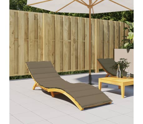 vidaXL Vankúš na lehátko sivohnedá melanž 200x60x4 cm látkový