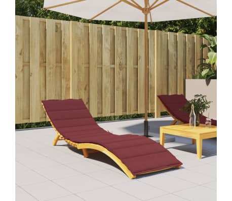 vidaXL Sun Lounger Cushion Melange wine red 100% polyester 78.7x23.6