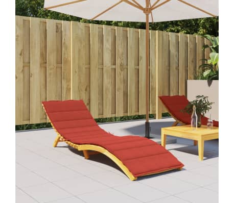 vidaXL Coussin de chaise longue rouge m&eacute;lang&eacute; 200x70x4 cm tissu