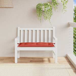 Poduška na zahradní lavici červená melanž 100x50x7 cm textil - obrázek 3