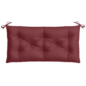 Poduška na zahradní lavici vínová melanž 100 x 50 x 7 cm textil - obrázek 4