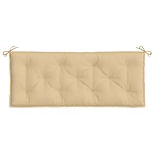 Poduška na zahradní lavici béžová melanž 120 x 50 x 7 cm textil - obrázek 4