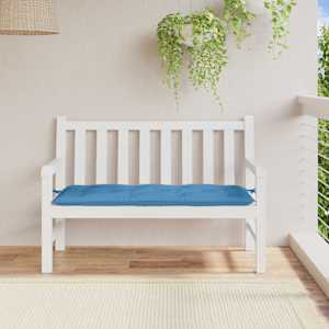 Poduška na zahradní lavici modrá melanž 120 x 50 x 7 cm textil - obrázek 3