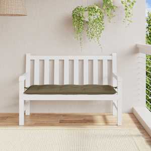 Poduška na zahradní lavici taupe melanž 120 x 50 x 7 cm textil - obrázek 3