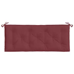 Poduška na zahradní lavici vínová melanž 120 x 50 x 7 cm textil - obrázek 4