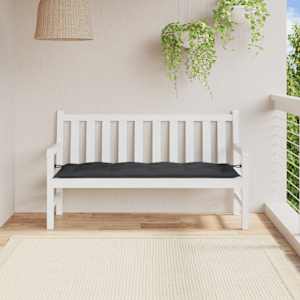 Poduška na zahradní lavici antracitová melanž 150x50x7cm textil - obrázek 3