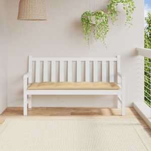 Poduška na zahradní lavici béžová melanž 150 x 50 x 7 cm textil - obrázek 3