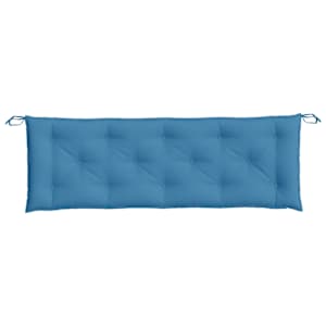 Poduška na zahradní lavici modrá melanž 150 x 50 x 7 cm textil - obrázek 4