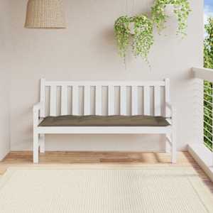 Poduška na zahradní lavici taupe melanž 150 x 50 x 7 cm textil - obrázek 3