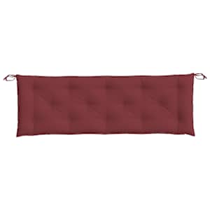 Poduška na zahradní lavici vínová melanž 150 x 50 x 7 cm textil - obrázek 4