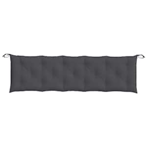 Poduška na zahradní lavici antracitová melanž 180x50x7cm textil - obrázek 4