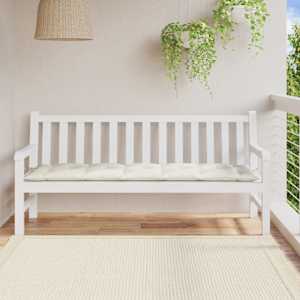 Poduška na zahradní lavici krémová melanž 180x50x7 cm textil - obrázek 3