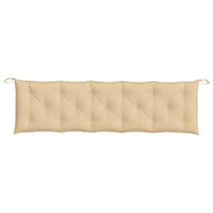 Poduška na zahradní lavici béžová melanž 180 x 50 x 7 cm textil - obrázek 4