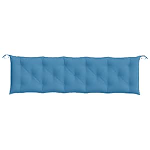 Poduška na zahradní lavici modrá melanž 180 x 50 x 7 cm textil - obrázek 4