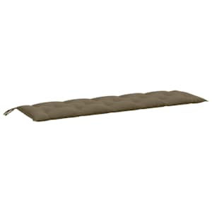 Poduška na zahradní lavici taupe melanž 180 x 50 x 7 cm textil - obrázek 2